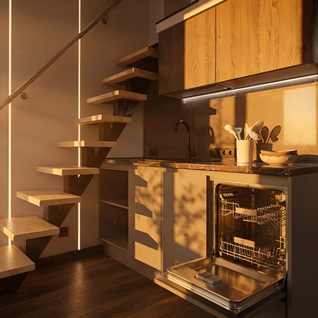 Duplex apartment near the Okruzhnaya metro station