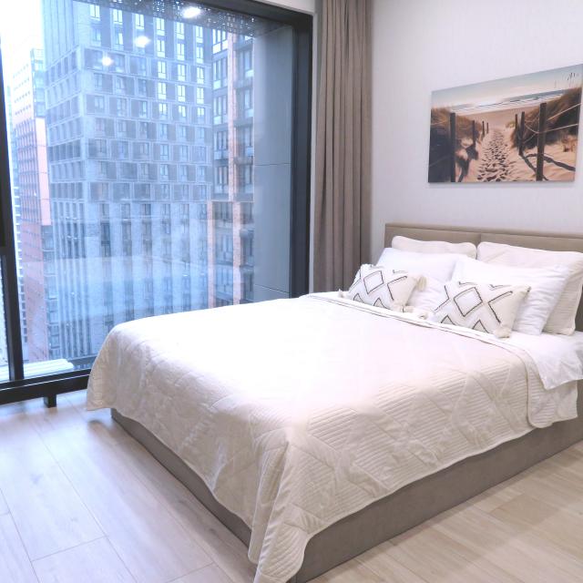 Apartments in the Metropolis residential complex near the metro