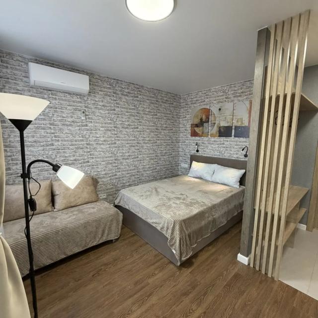 Stylish studio with a gorgeous view from the window