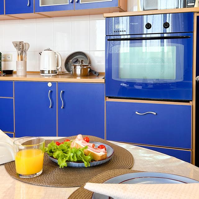 The apartment is located in the center, near the railway station and the Embankment.
