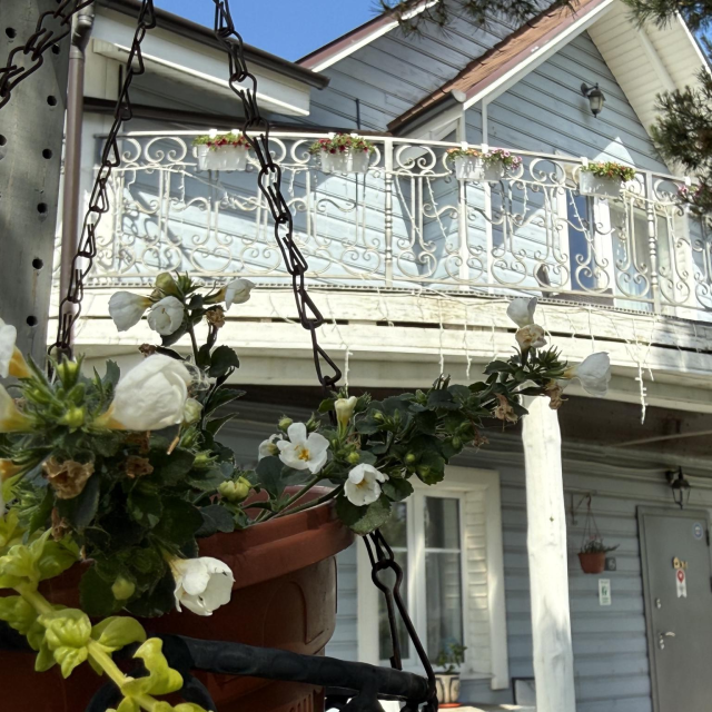 A house with a balcony