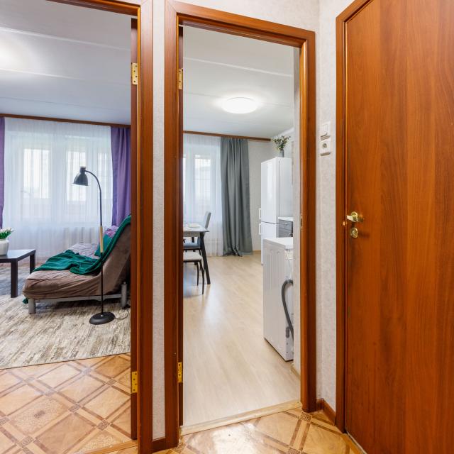 Bright studio apartment 3 minutes from Aminevskaya metro station