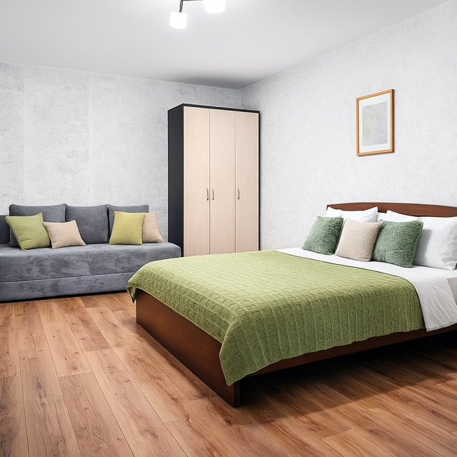 The apartment is on Biryulevskaya street 1 building 3