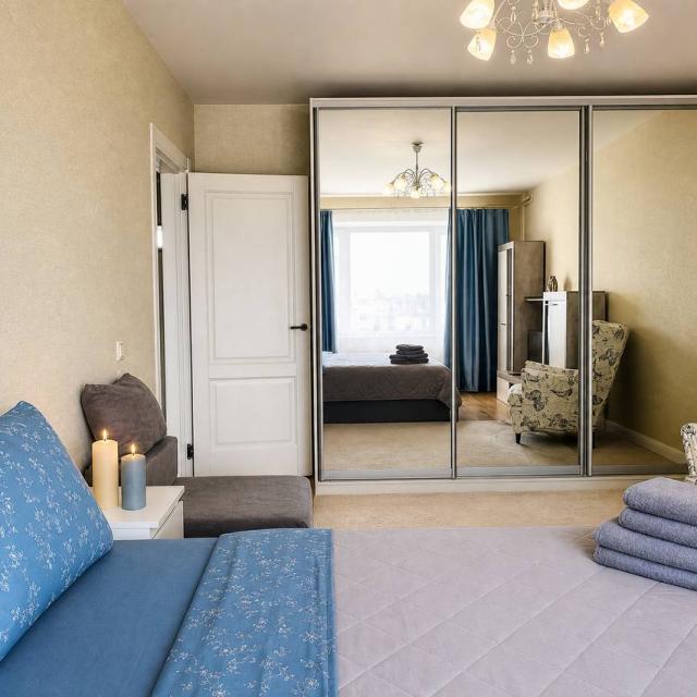 One-bedroom apartment near the Komendantsky Prospekt metro station 